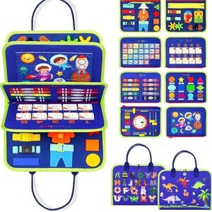 ❤️SOLD❤️ 💙🩷Busy Board for 1 Year O1. for Boys Girls 12 Months💙🩷🤍